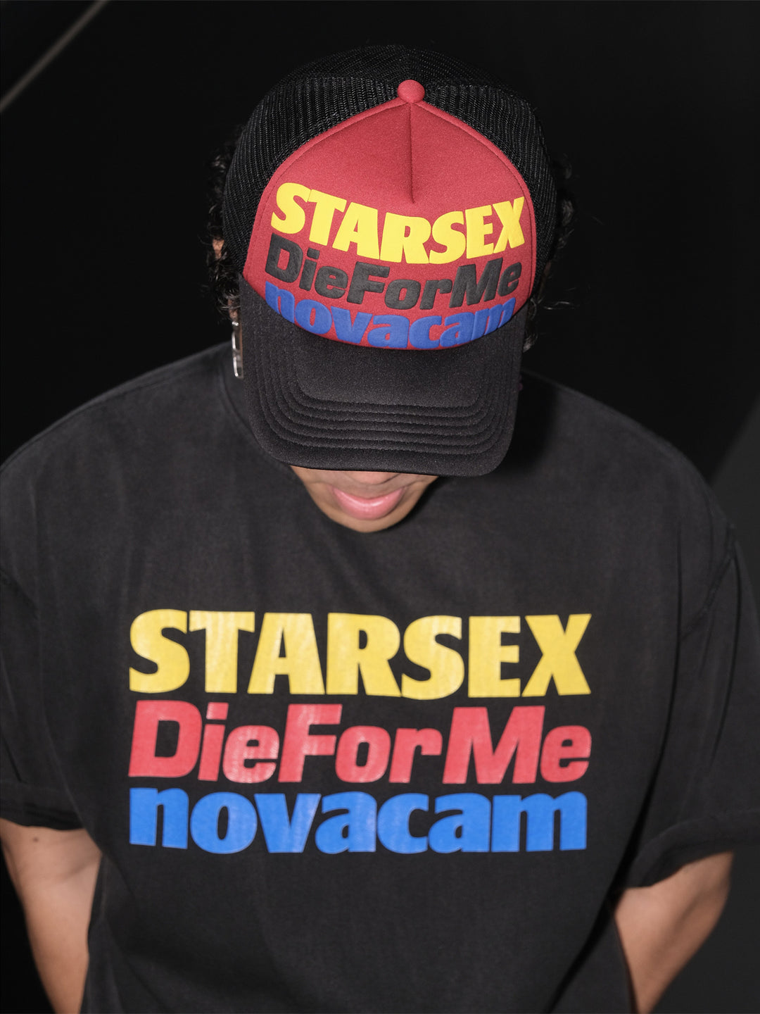 NOVACAM Foam Letter Print Trucker Hat | Face 3 Face