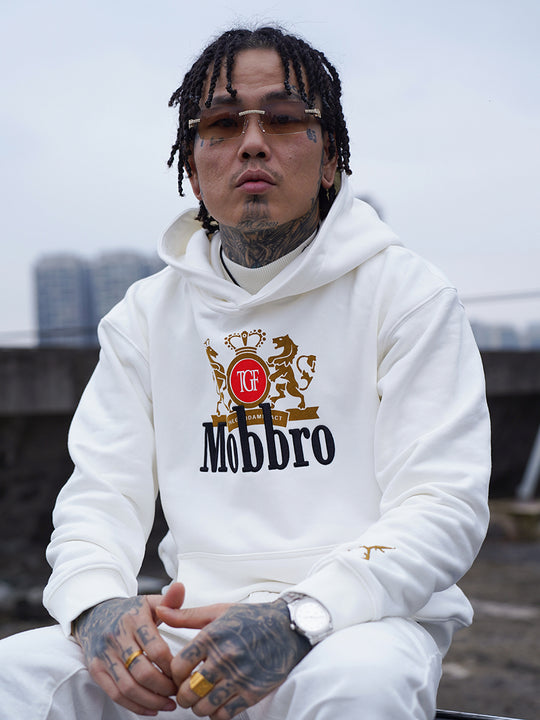 TGFCLUB Mobbro Embroidered Print Hoodie | Face 3 Face
