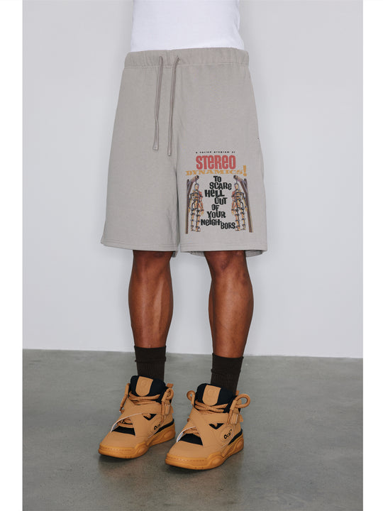 NOVACAM Skull Print Sweat Shorts | Face 3 Face