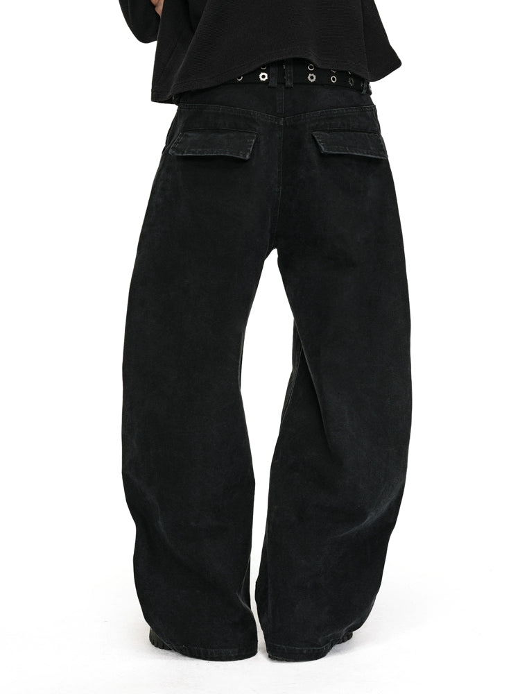 ANTIDOTE Deconstructed Washed Balloon Work Pants | Face 3 Face