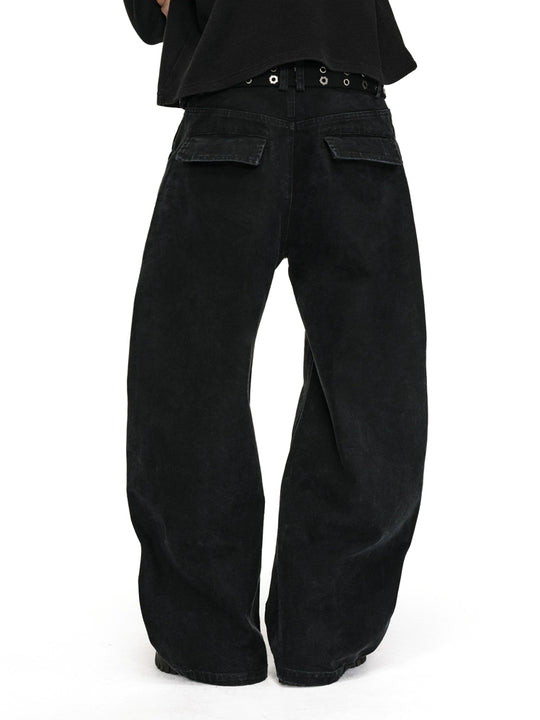 ANTIDOTE Deconstructed Washed Balloon Work Pants | Face 3 Face