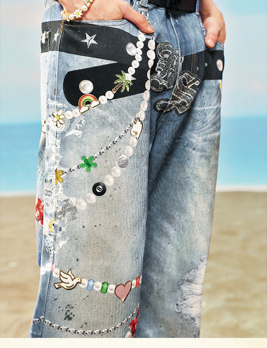 MEDM x STK Hyperrealistic Print Jeans | Face 3 Face