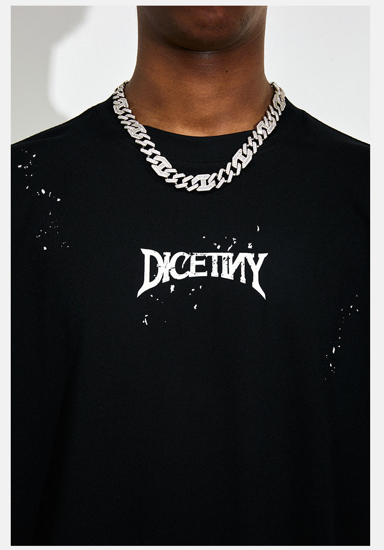 DICETINY Splash Ink Logo Print Tee | Face 3 Face