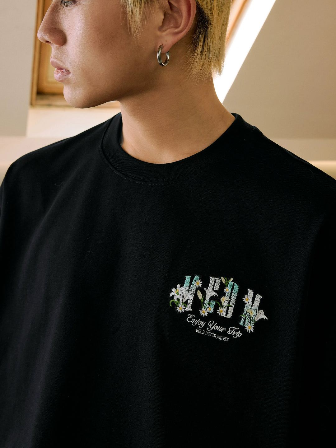MEDM Flower Terry Logo Embroidery Tee | Face 3 Face