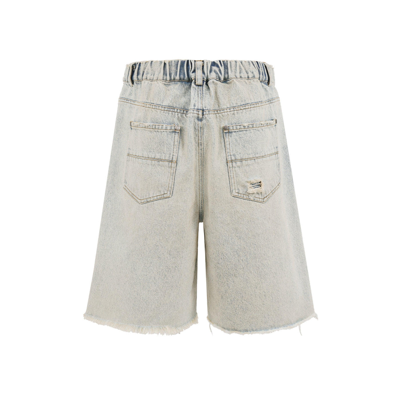 UNDERWATER Washed Damaged Light Blue Denim Shorts | Baggy Jorts | Face 3 Face