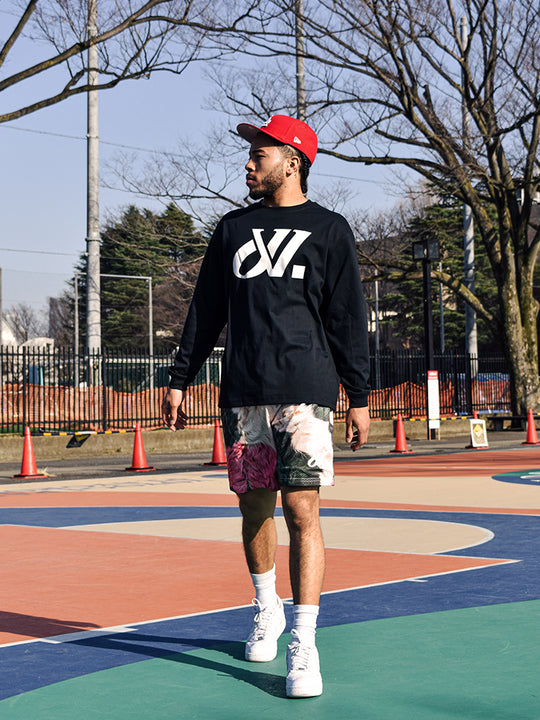 JUST VIBE Plush Texture Print Mesh Basketball Shorts | Face 3 Face