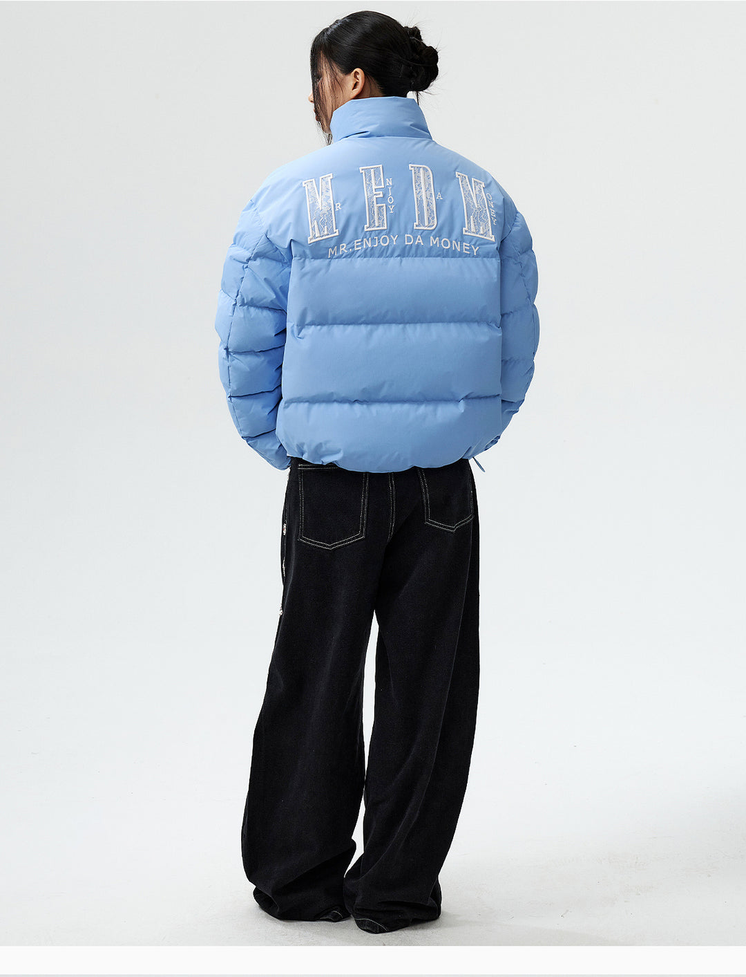 MEDM 3D Embroidered Lace Puffer Jacket | Face 3 Face