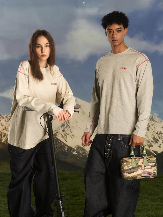 S45 Reverse Stitch Small Logo Long Sleeve Tee | Face 3 Face