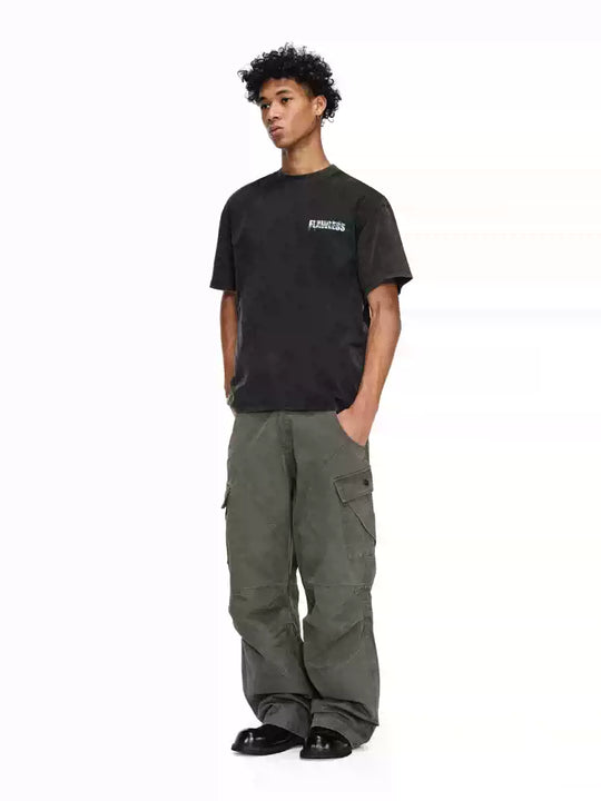 ANTIDOTE Blue Slogan Washed Tee | Face 3 Face