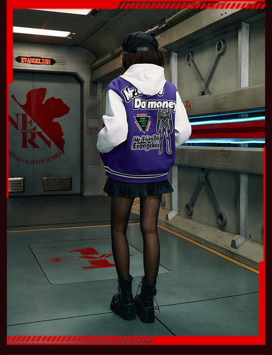 MEDM x EVA Unit-00, Unit-01, Mark.06 Leather Varsity Jacket | Face 3 Face