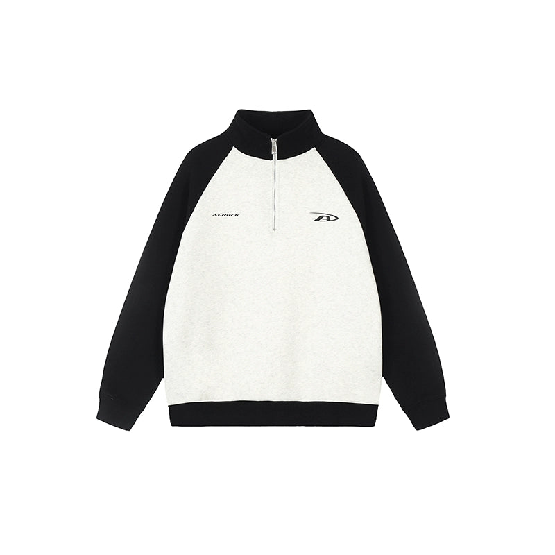 Achock Color Blocking Half-Zip Sweatshirt | Face 3 Face