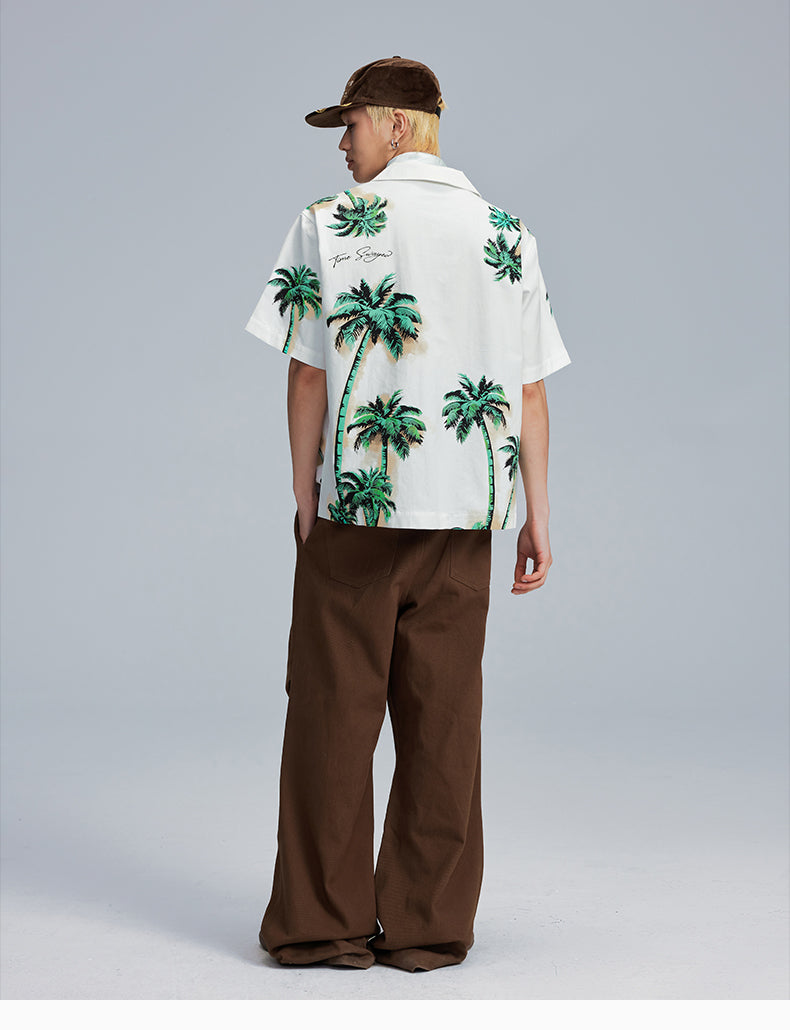 MEDM Palm Tree Hawaiian Shirt | Face 3 Face
