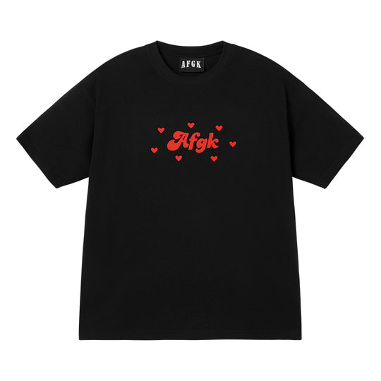 AFGK Love Heart Scattered Confession Slogan Printed Tee