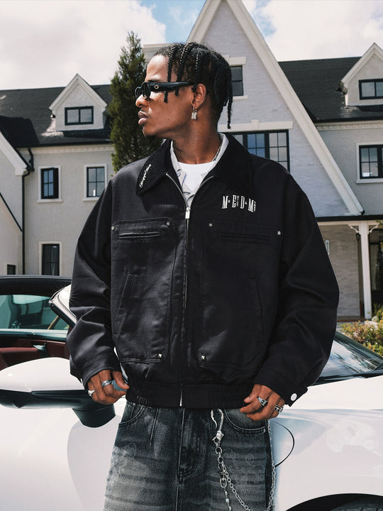 MEDM Studded Harrington Jacket | Face 3 Face