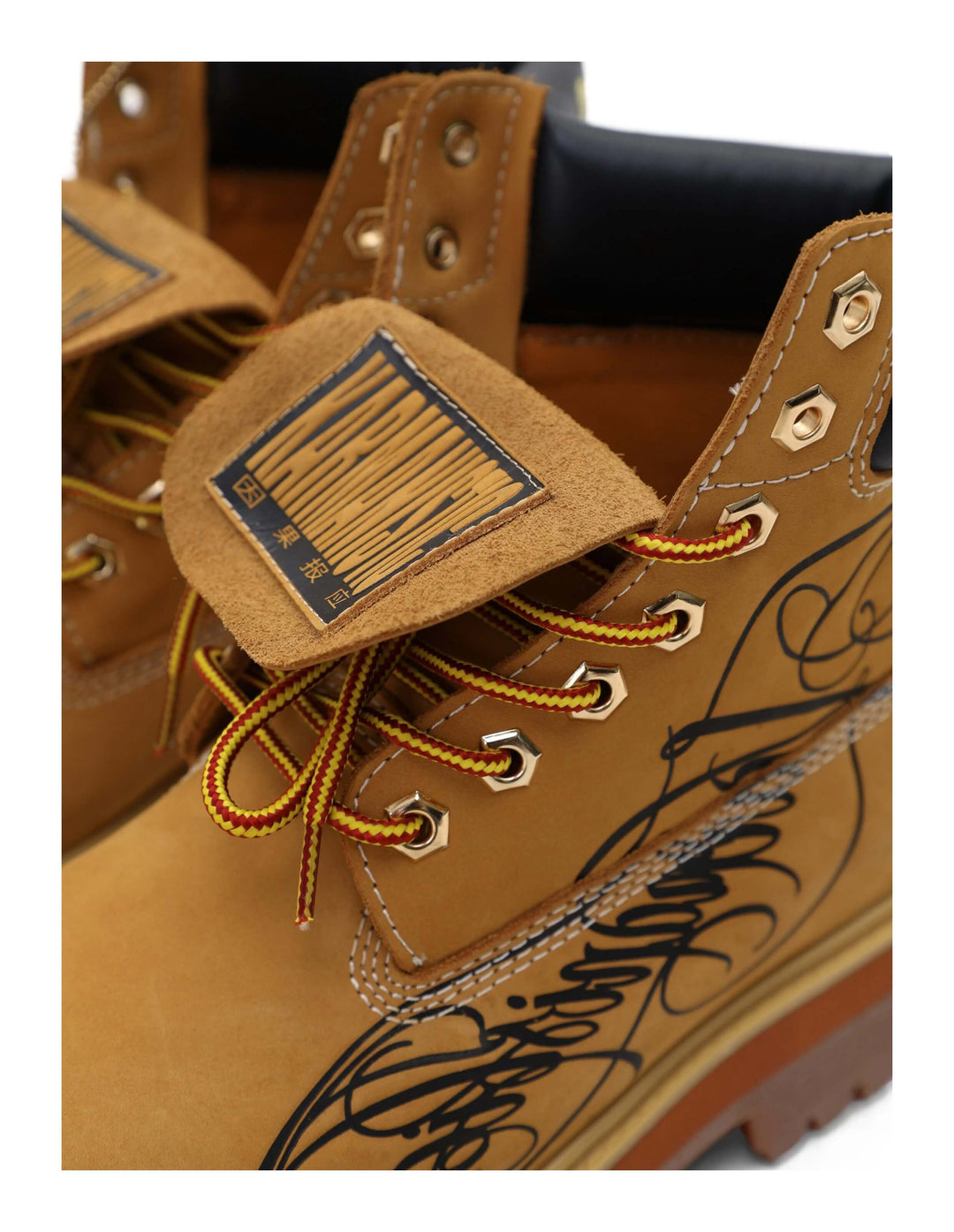 KARMANISTIC Nubuck Leather Embroidered Work Boots | Face 3 Face