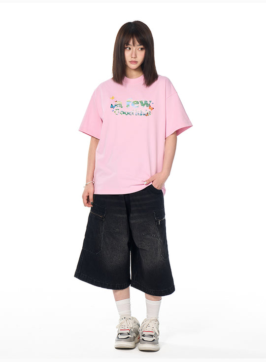 AFGK Floral Butterfly Logo Print Tee | Face 3 Face