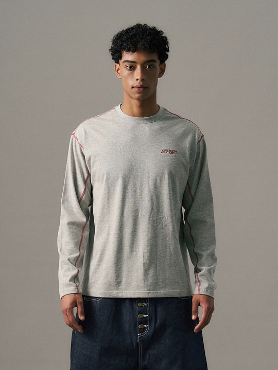 S45 Reverse Stitch Small Logo Long Sleeve Tee | Face 3 Face