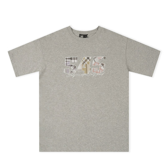 S45 Plaid Logo Patch Embroidery Tee | Face 3 Face