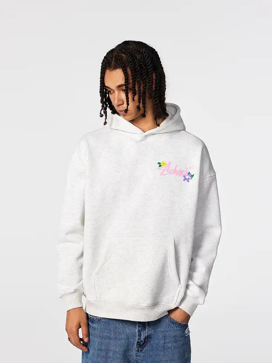 Achock Floral Embroidery Logo Printed Hoodie | Face 3 Face