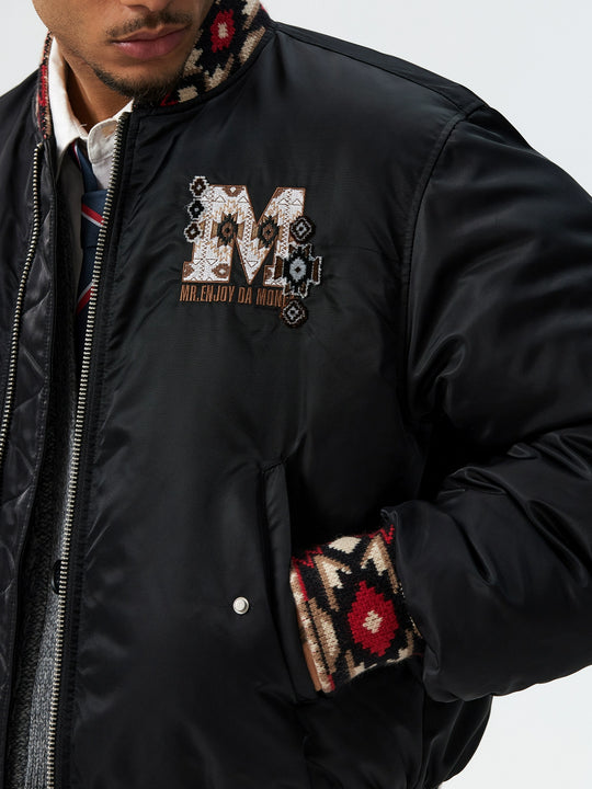 MEDM Ethnic Trim MA-1 Bomber Jacket | Face 3 Face