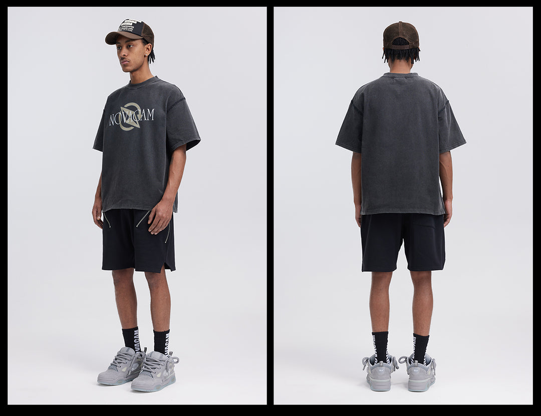 NOVACAM Vintage Letters Logo Frayed Destruction Tee | Face 3 Face