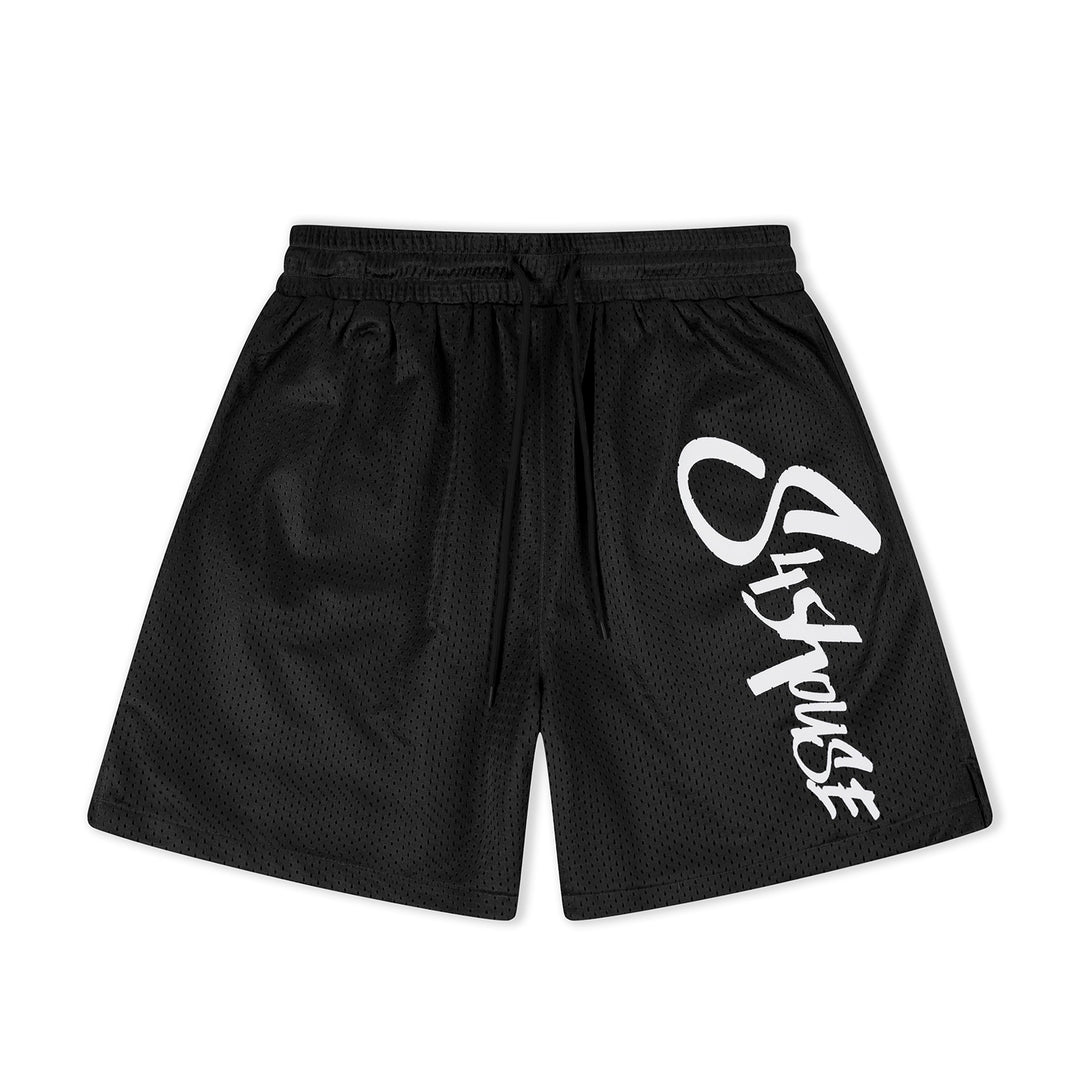 S45 Mesh Logo Print Basketball Shorts | Face 3 Face