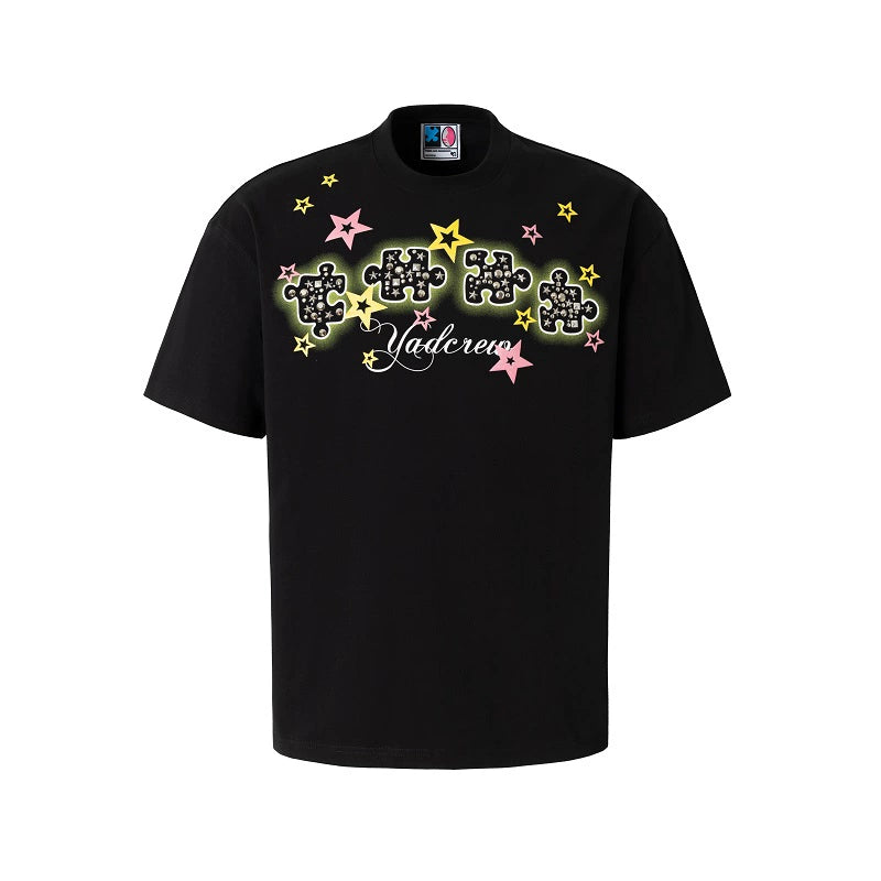 YADcrew Stud Puzzle Star Foam Print Tee | Face 3 Face