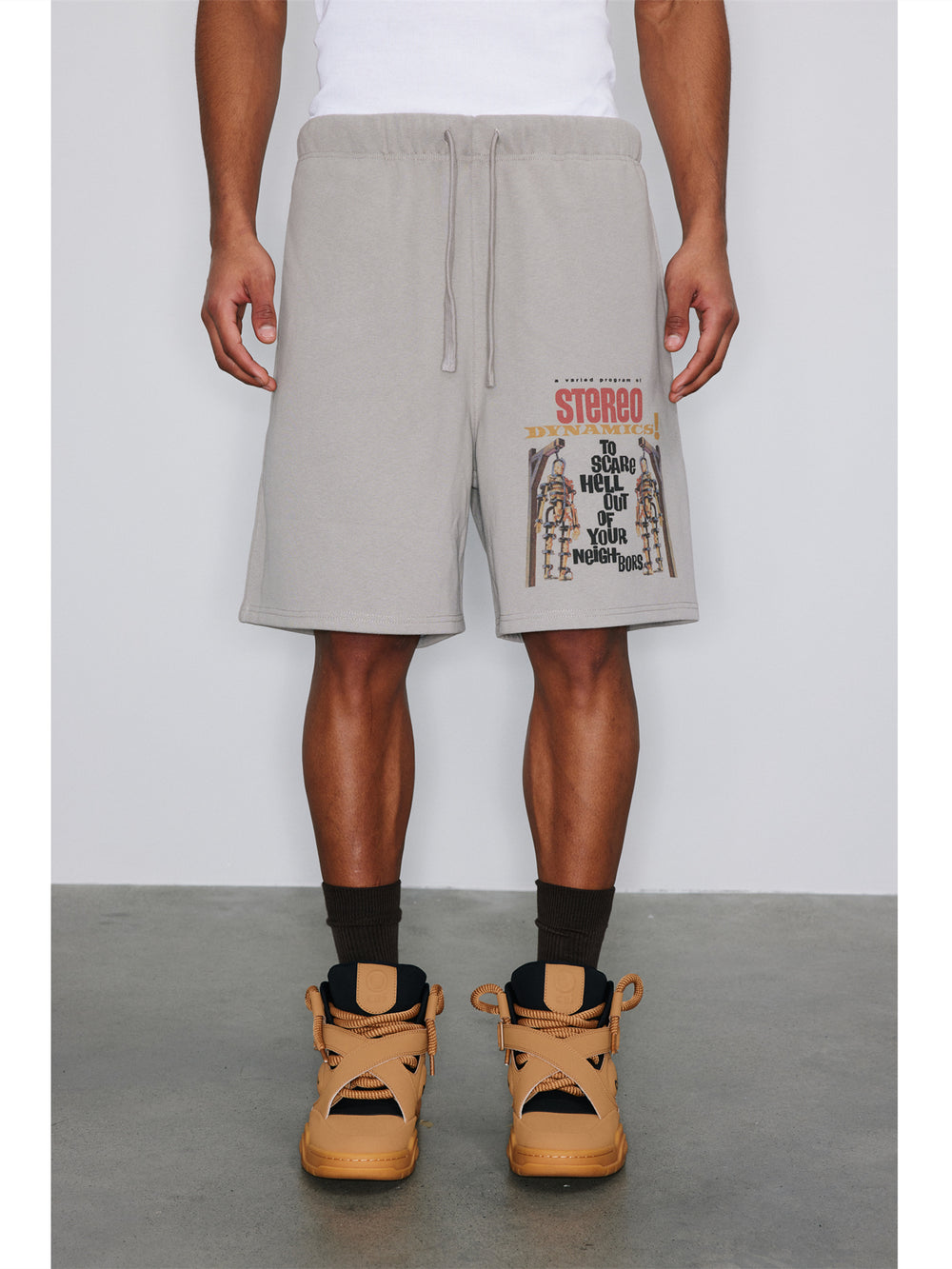 NOVACAM Skull Print Sweat Shorts | Face 3 Face