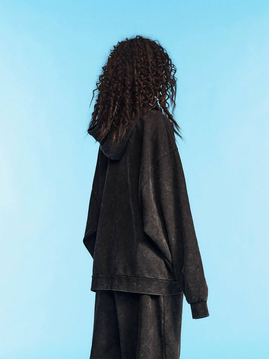 1807 Gothic Printed Washed Zip Up Hoodie | Face 3 Face