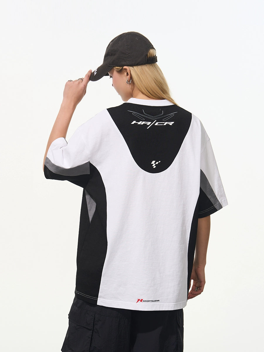 Harsh and Cruel Colorblock Racing Printed Tee