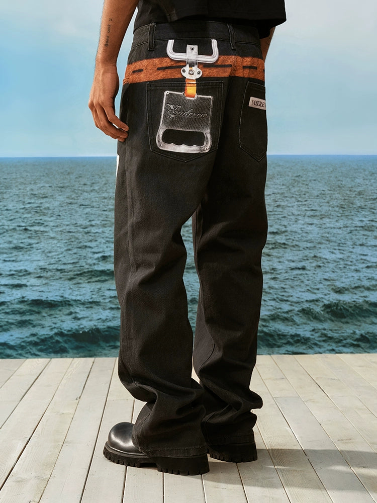 YADcrew Photorealistic Horsehair Belt Print Pants | Face 3 Face