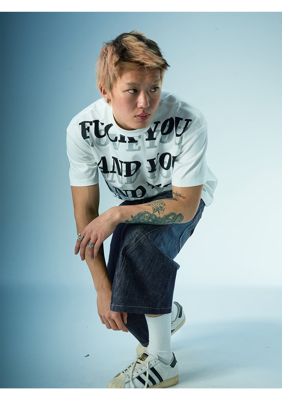 EVILKNIGHT(EK) 3D Cut Rivet Denim Shorts | Face 3 Face