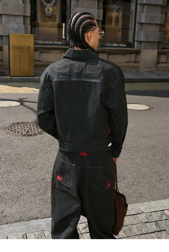 STEEPC Embossed Logo Denim Jacket | Face 3 Face