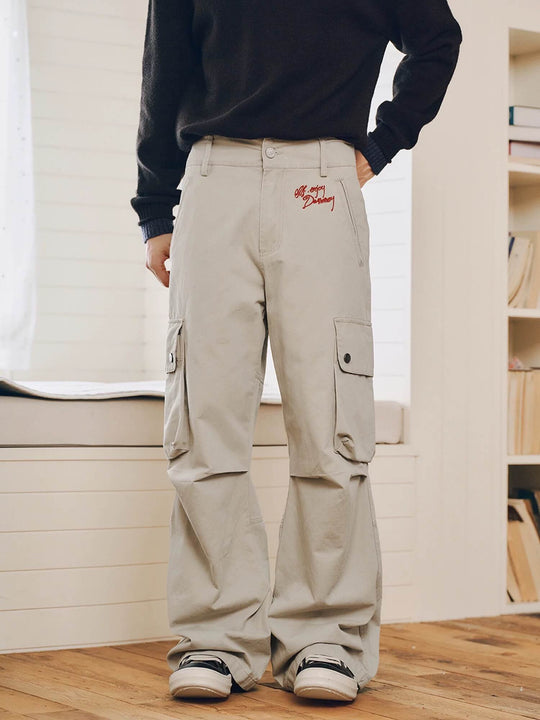 MEDM Logo Embroidered 3D Pocket Cargo Pants | Face 3 Face