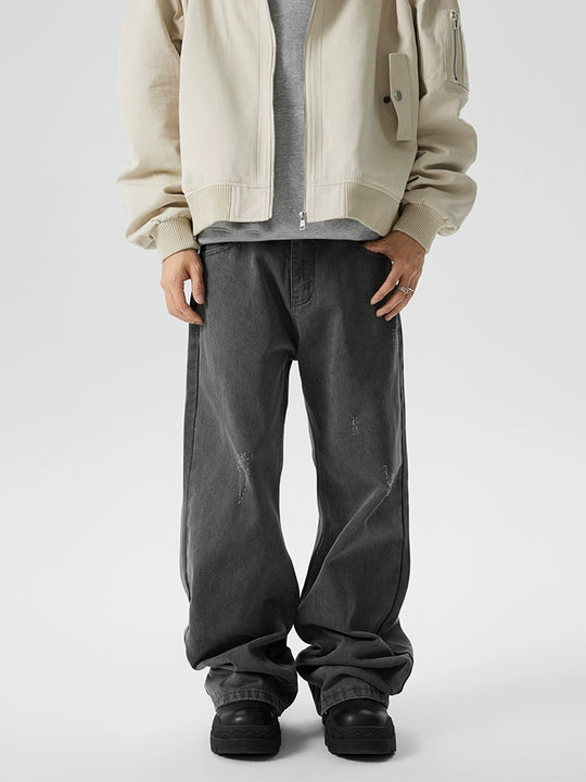 Achock Washed Black Frayed Flared Jeans | Face 3 Face