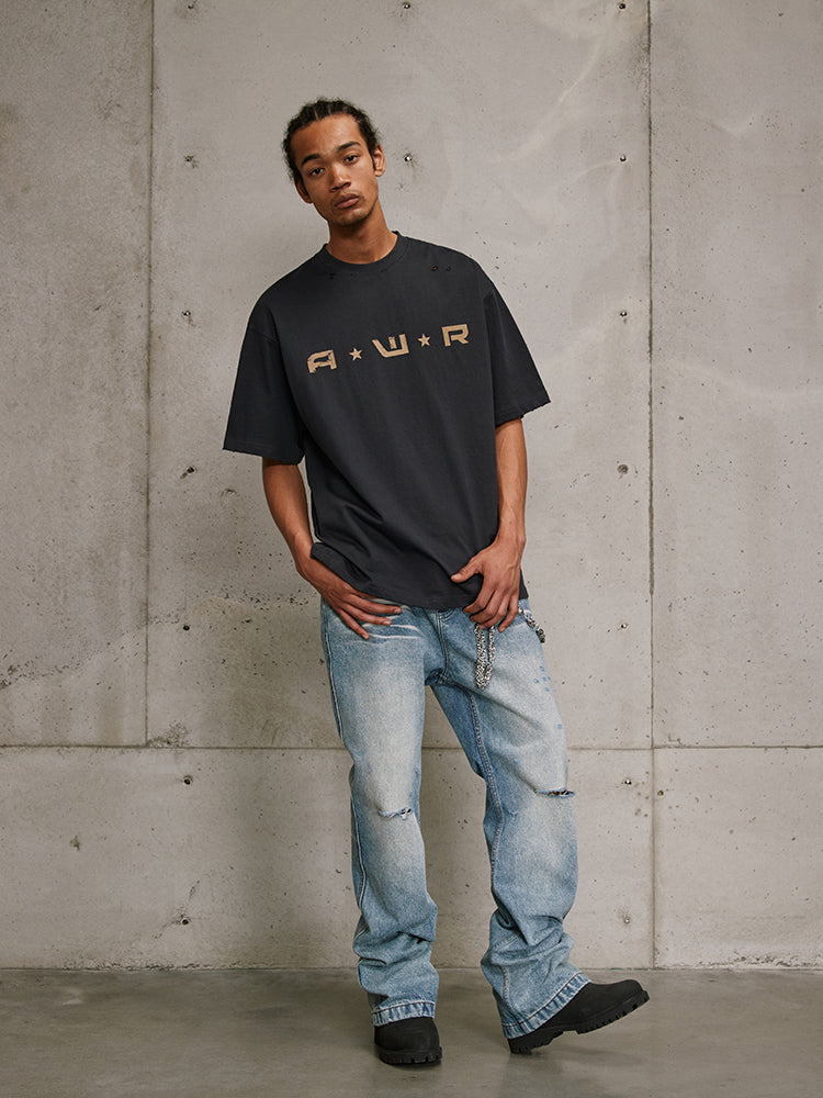 ANTIDOTE Radio Mottled Old Printed Tee