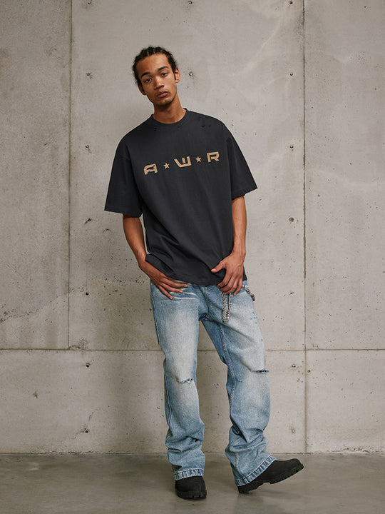 ANTIDOTE Radio Mottled Old Printed Tee