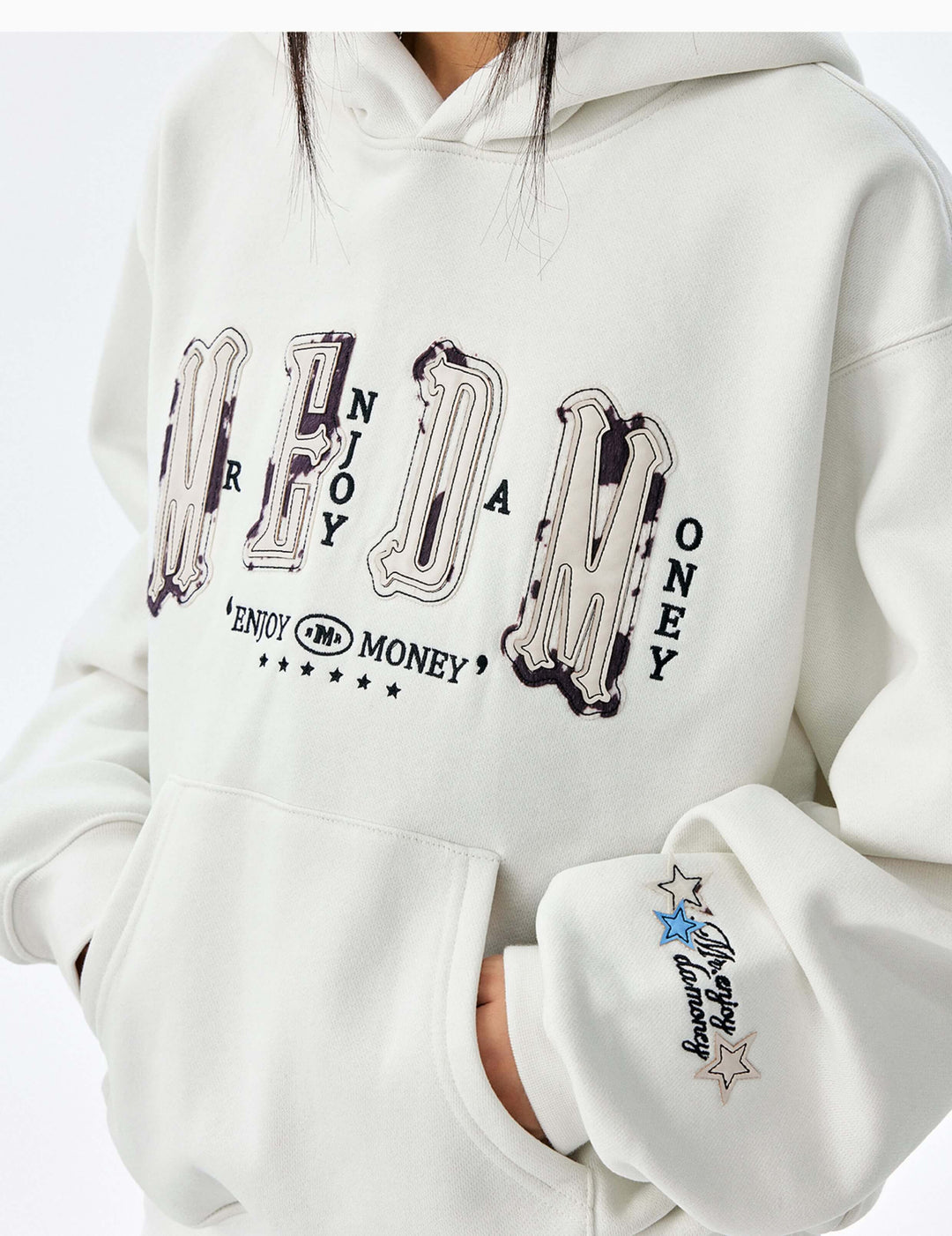 MEDM Animal Leather Logo Patch Hoodie | Face 3 Face