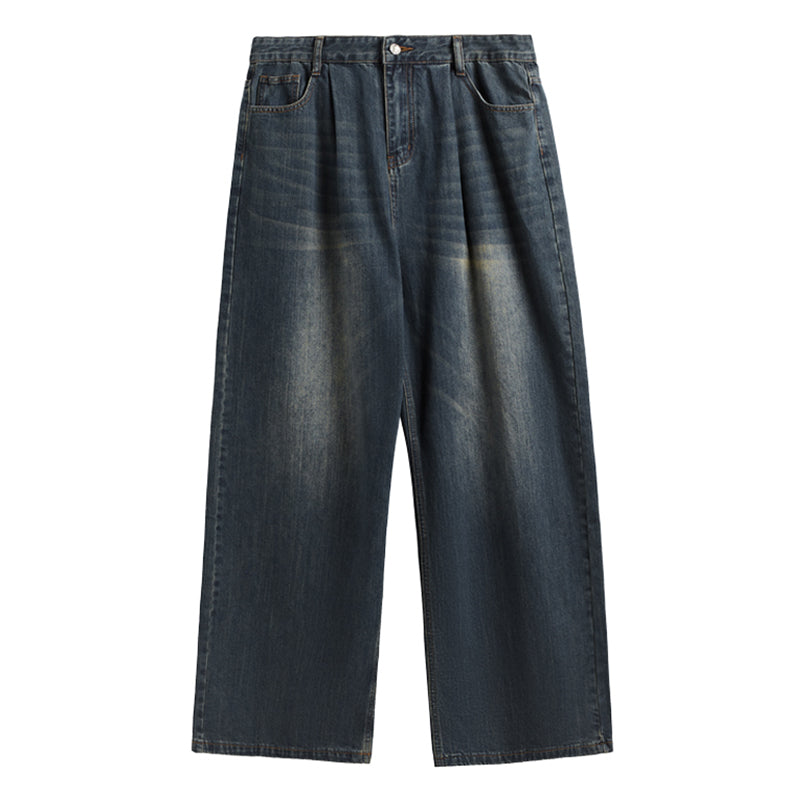 F3F Select Washed Wide Leg Tuck Jeans