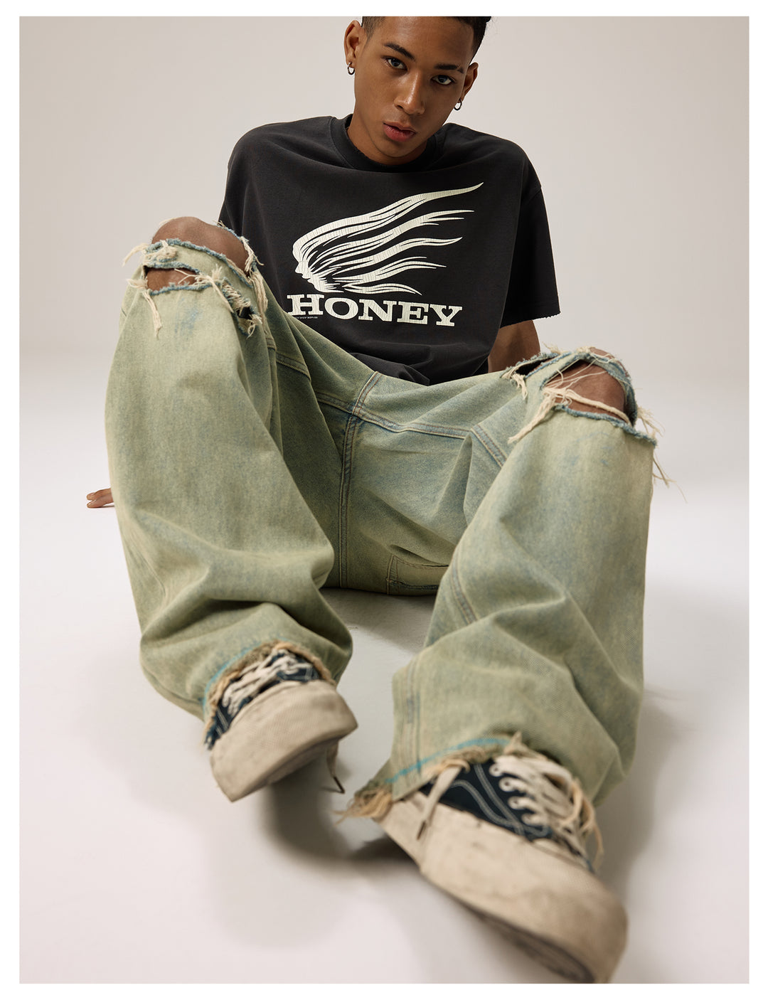 Remedy Washed Ripped Loose Jeans | Face 3 Face