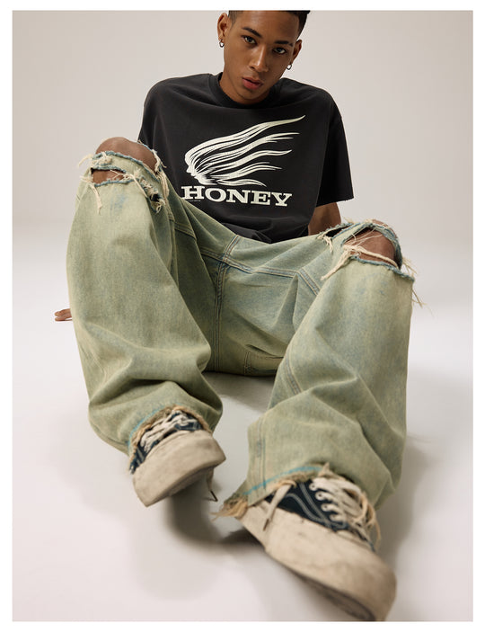 Remedy Washed Ripped Loose Jeans | Face 3 Face