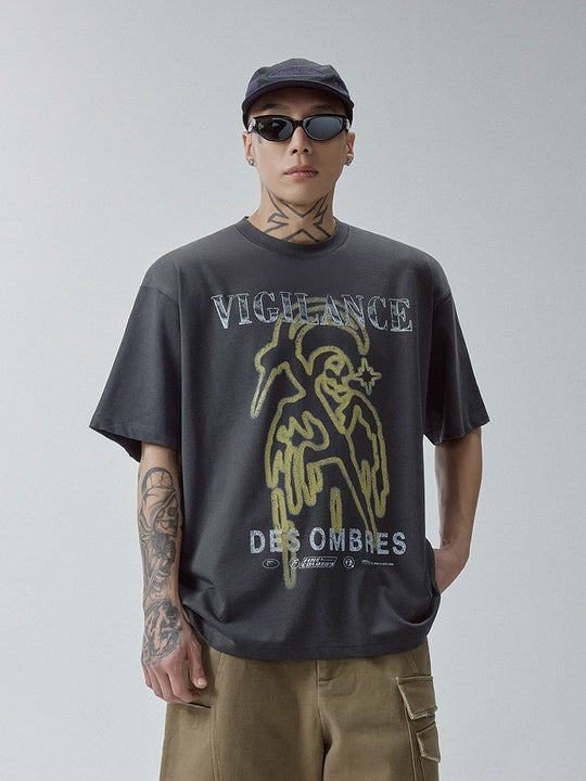 F2CE VIGILANCE Vintage Print Tee | Face 3 Face