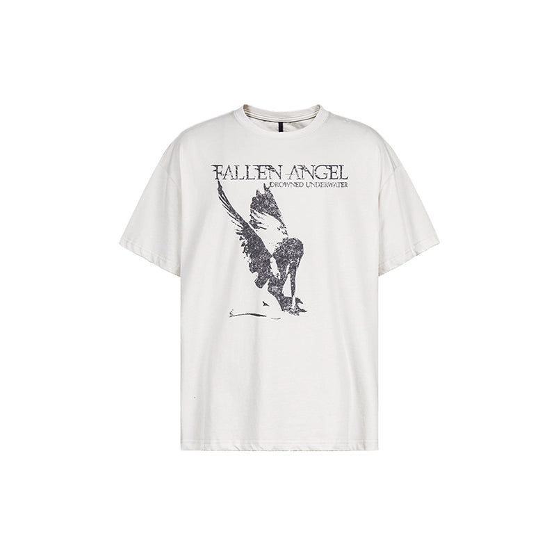 UNDERWATER Fallen Angel Print Distressed Tee | Face 3 Face