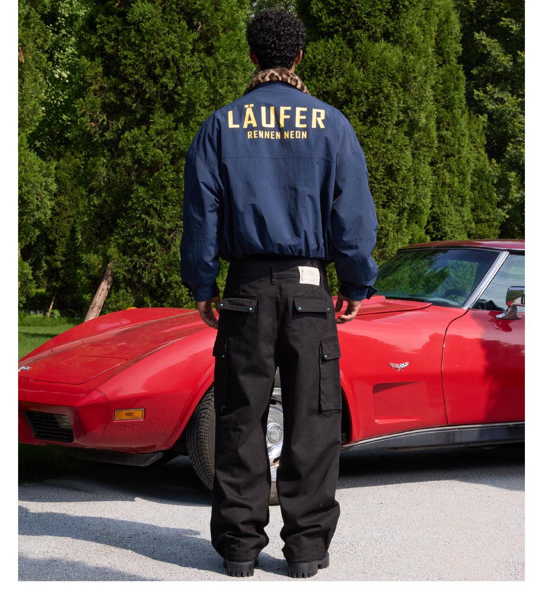 S45 Leopard Fur Lined Nylon Tactical Jacket | Face 3 Face