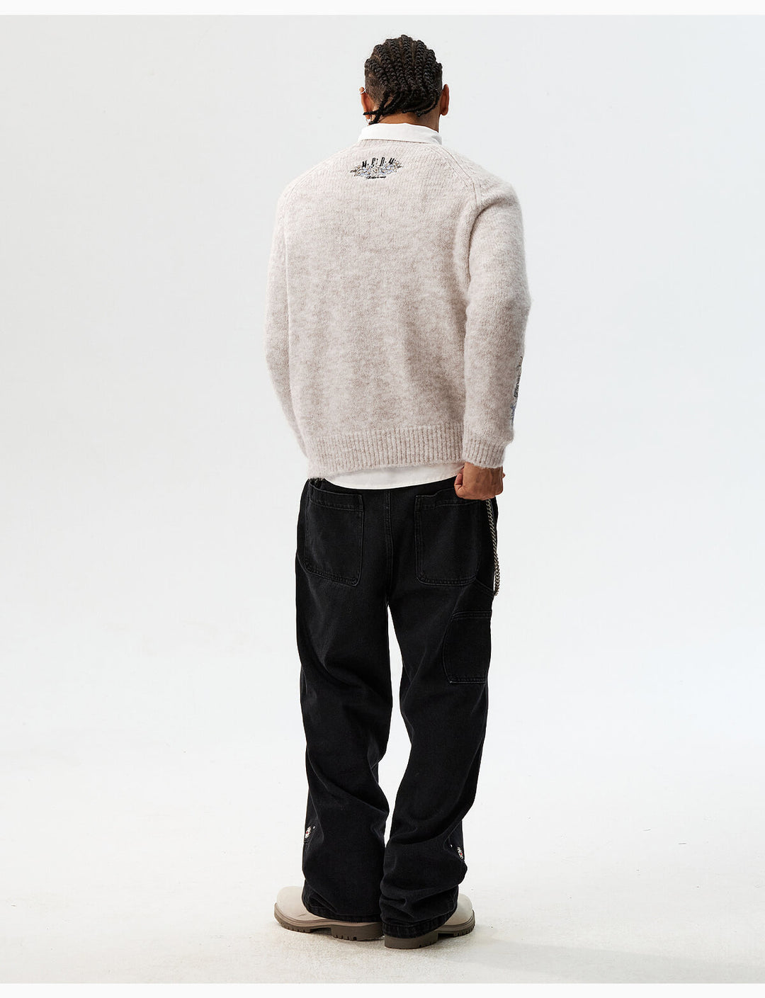 MEDM Floral Embroidered Mohair Knit Sweater | Face 3 Face
