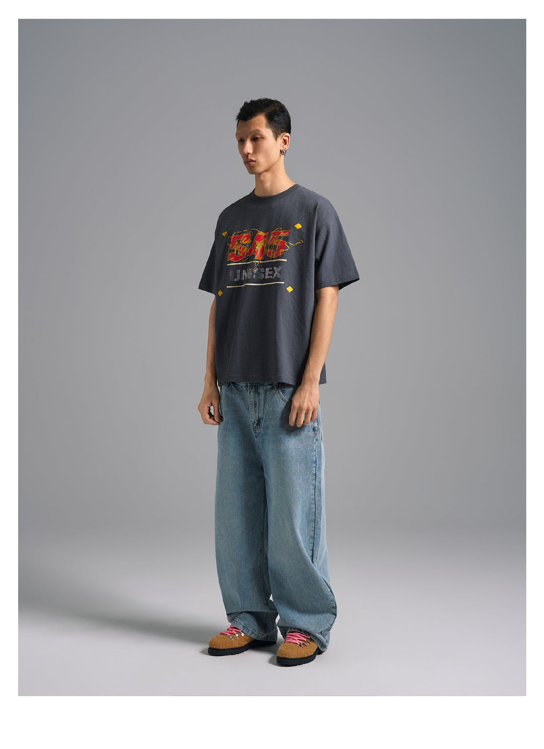 S45 Basic Signature Logo Print Rhinestone Tee | Face 3 Face