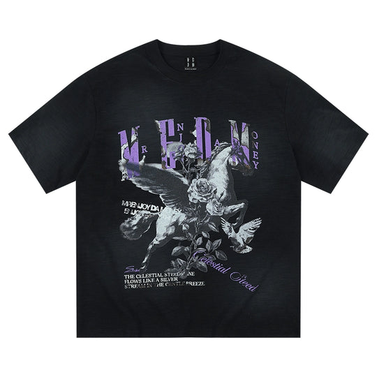 MEDM Pegasus Print Washed Tee | Face 3 Face