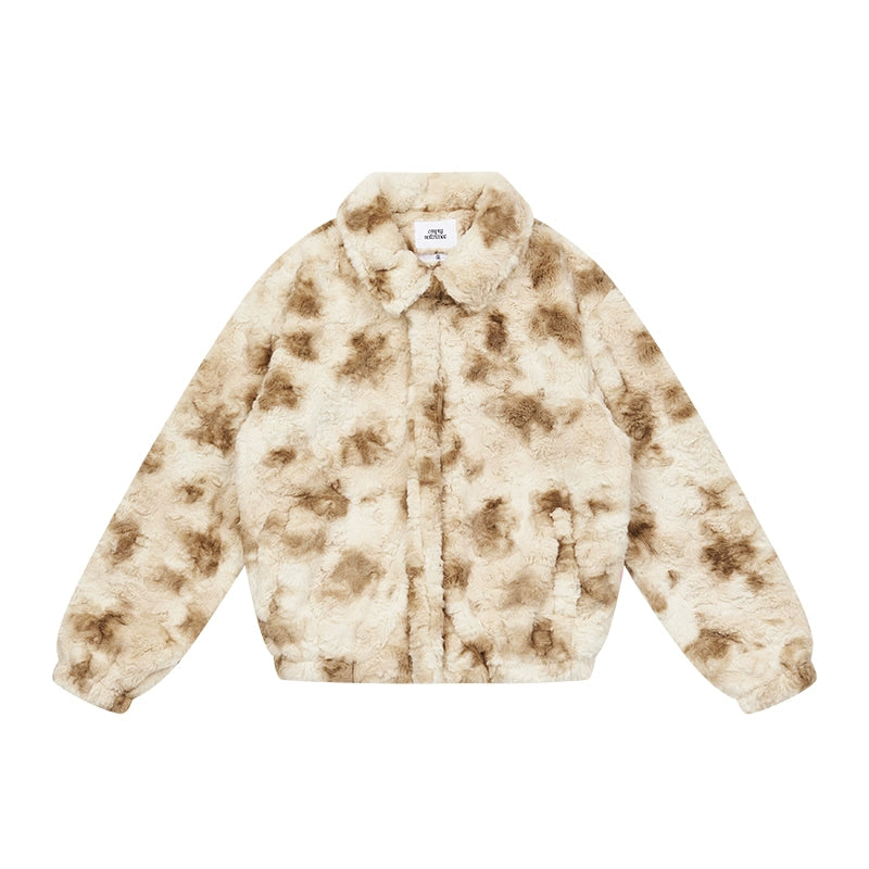 EMPTY REFERENCE Tie Dye Short Faux Fur Jacket | Face 3 Face