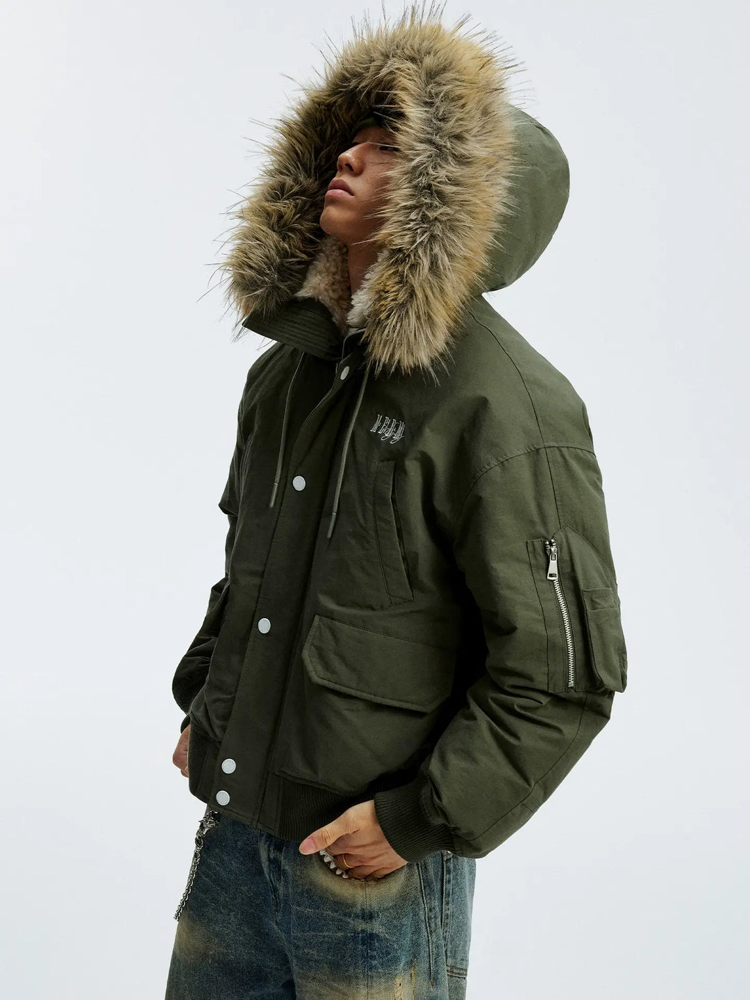 MEDM Fur Hood N-2B Flight Jacket | Face 3 Face