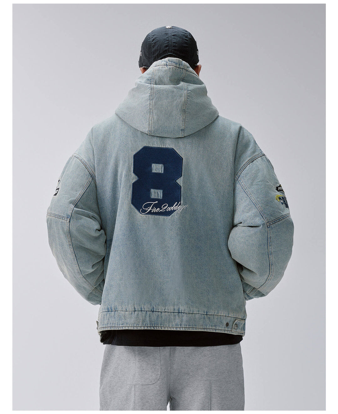 F2CE Racing Embroidered Vintage Washed Denim Jacket | Face 3 Face